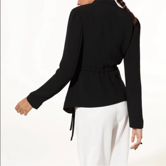 Aritzia Babaton Rickon Blazer Size Small Jacket Black Tie Waist Pockets - Picture 3 of 6